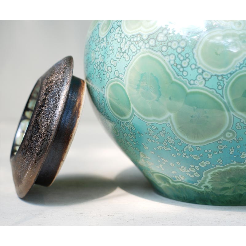  Amazonite Cremation Urn for Ashes Adult Close Up