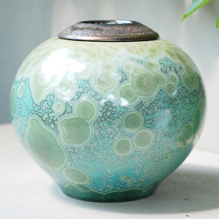 Amazonite Cremation Urn for Ashes Adult Left View