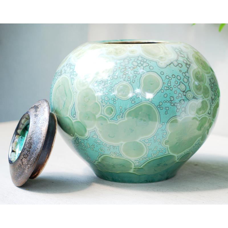  Amazonite Cremation Urn for Ashes Adult Front View