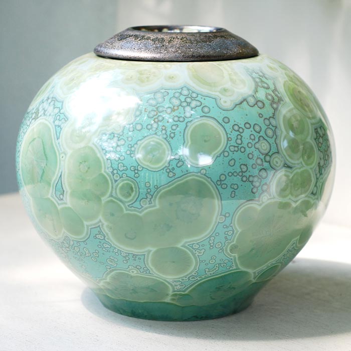 Amazonite Cremation Urn for Ashes Adult Right View