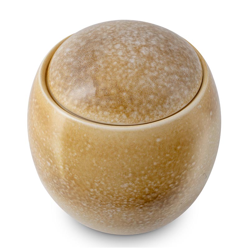 Amber Modern Cremation Urn for Ashes Top View
