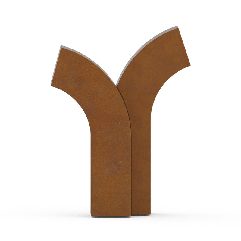 Ascension Cremation Urn for Ashes Adult in Corten Steel Front View