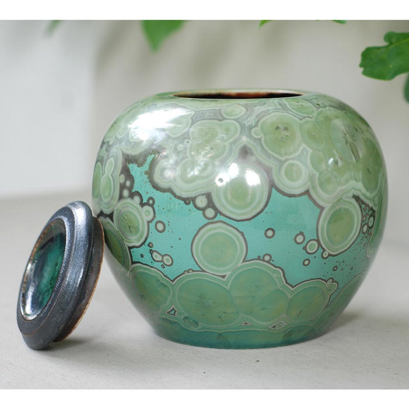 Aventurine Cremation Urn for Pets Ashes Front View