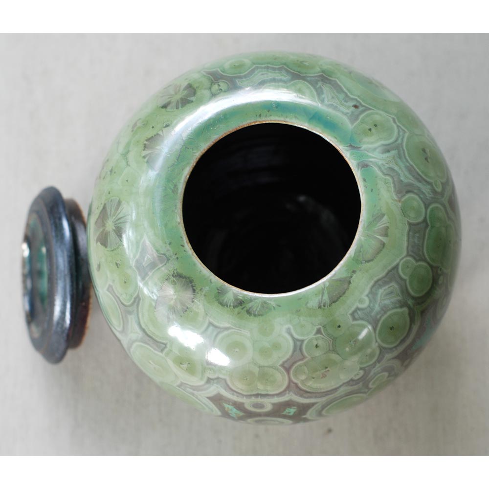 Aventurine Cremation Urn for Pets Ashes Top View