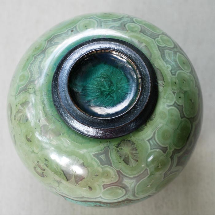 Aventurine Cremation Urn for Pets Ashes Top View