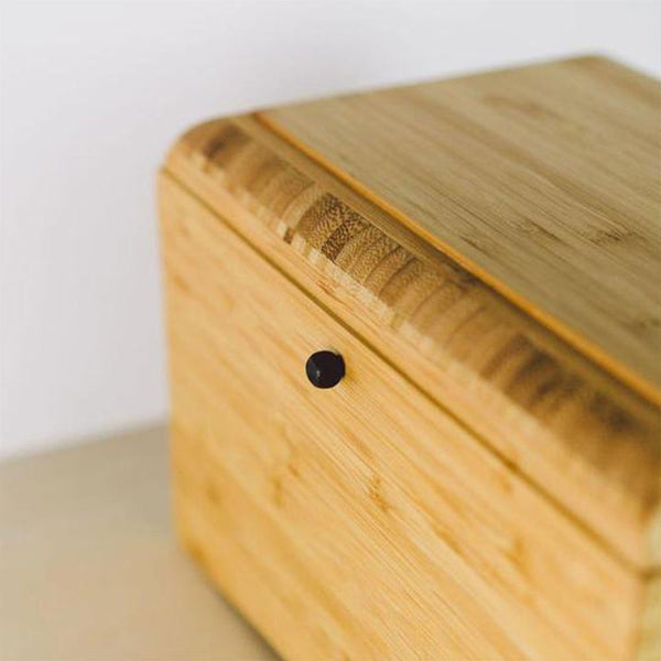 Bamboo Chest Urn for Ashes Close Up
