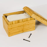 Bamboo Chest Urn for Ashes Open