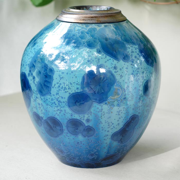 Benitoite Cremation Urn for Ashes Adult Front View