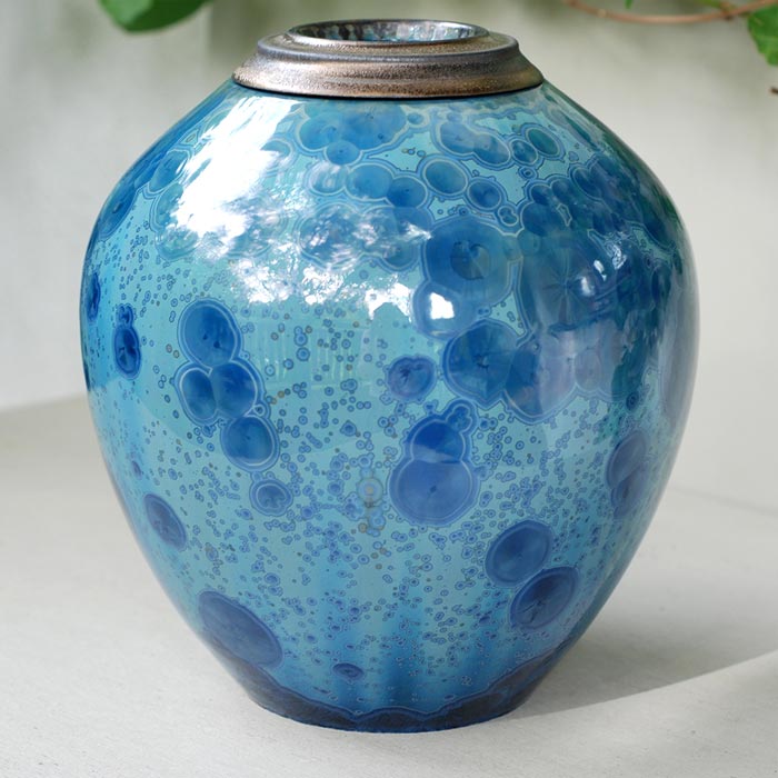 Benitoite Cremation Urn for Ashes Adult Left View