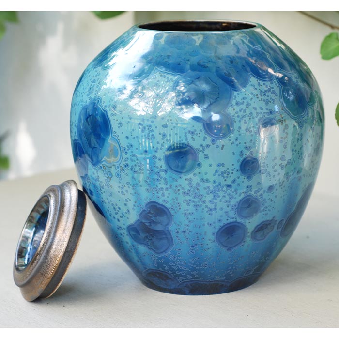 Benitoite Cremation Urn for Ashes Adult Front View