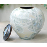 Berly Cremation Urn for Ashes Lid Off Front View
