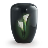 Bloom Biodegradable Cremation urn for Ashes Black Edition Calla Lily