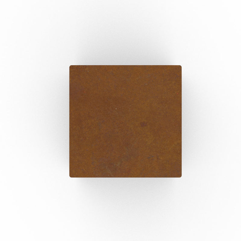 Box Ashes Keepsake Urn in Corten Steel Top View