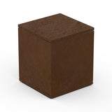 Box Ashes Keepsake Urn in Waxed Steel Front View
