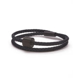 Braided Stainless Steel Ashes Bracelet for Men - Black Edition in Black