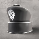 Branded Motorcycle Fuel Tank Cremation Urn for Ashes Forever Two Wheels Rear View