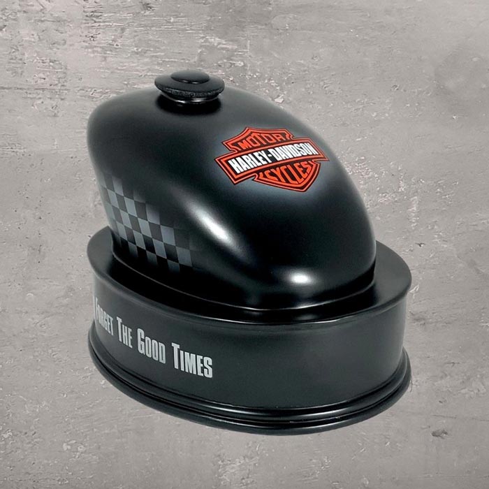 Branded Motorcycle Fuel Tank Cremation Urn for Ashes Harley Davidson Finish Line