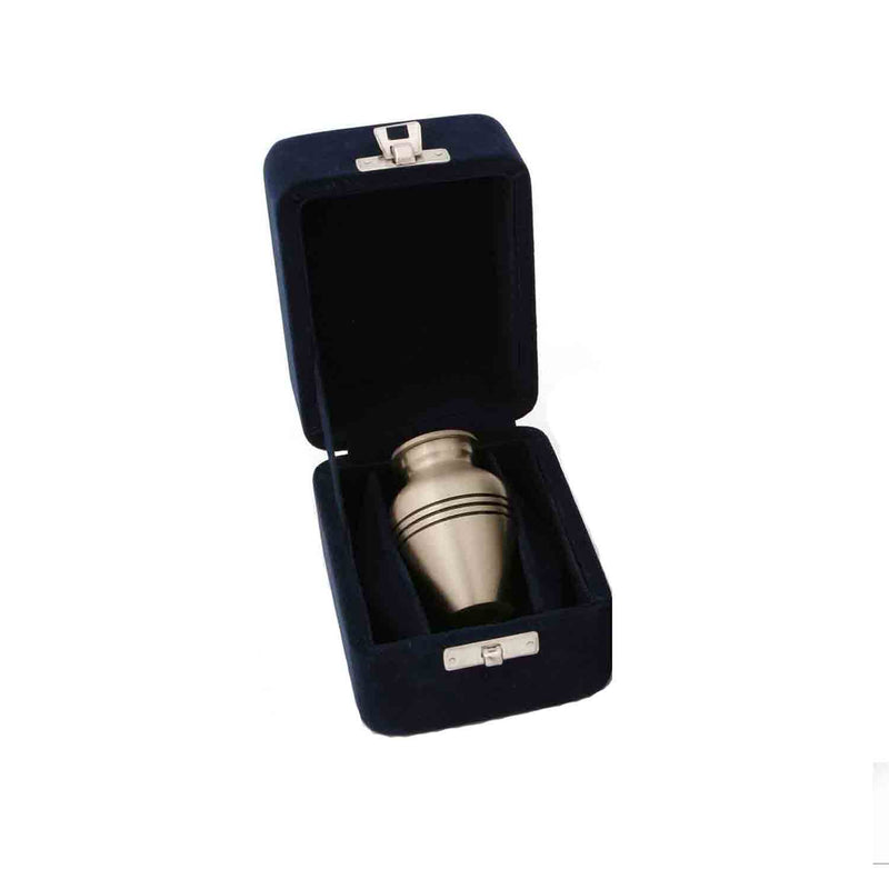 Brass Classic Ashes Keepsake with Pewter Finish with in Presentation Box