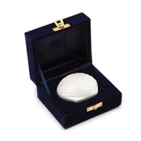 Brass Shell Ashes Keepsake Urn in White