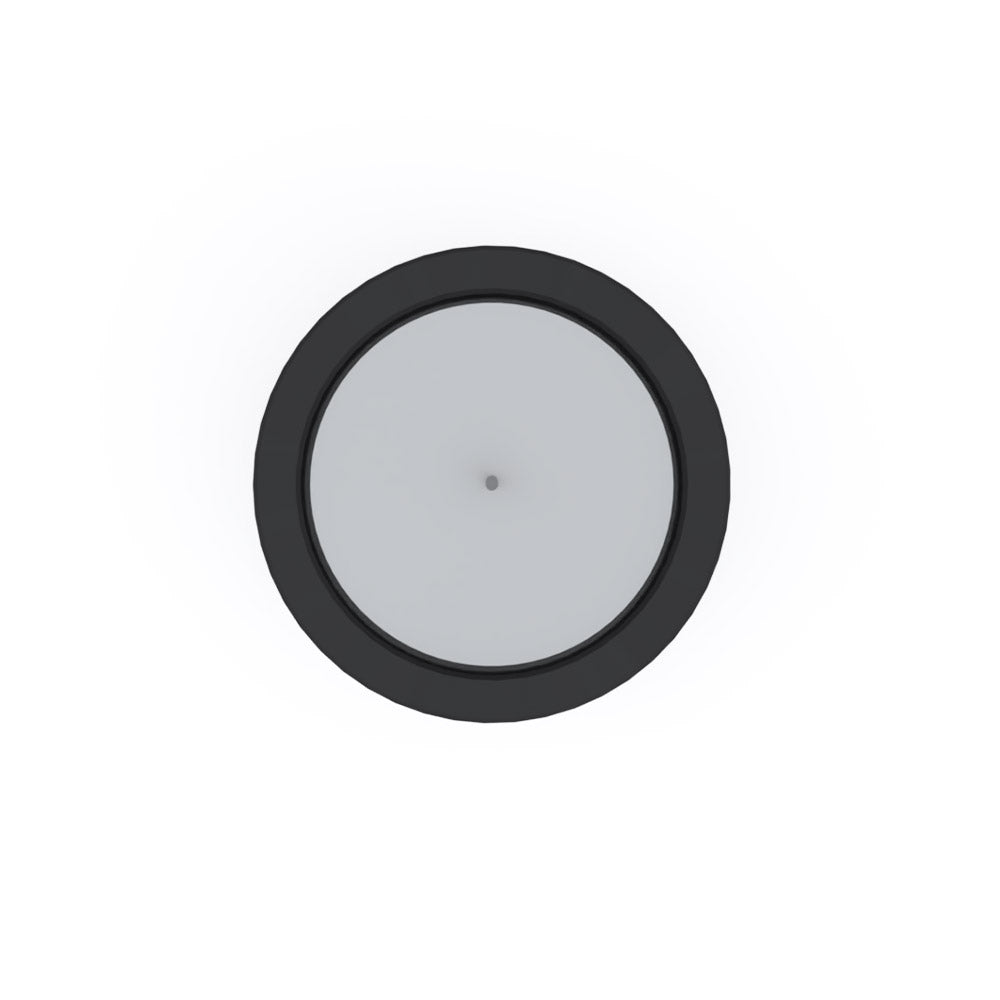 Candle Ashes Miniature Keepsake Urn in Matte Black Stainless Steel Top View