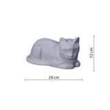 Cat Cremation Urn for Pets Ashes in White Dimensions