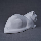 Cat Cremation Urn for Pets Ashes in White Right View