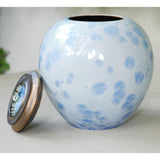 Chalcedony Cremation Urn for Ashes - Adult Lid Off Rotated View