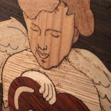 Cherub Cremation Urn for Ashes in Oak Zoom In To Cherub