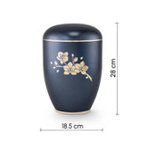    Clarity Orchids Biodegradable Cremation Urn for Ashes Navy Dimensions