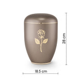 Clarity Rose Biodegradable Cremation Urn for Ashes Grey Dimensions