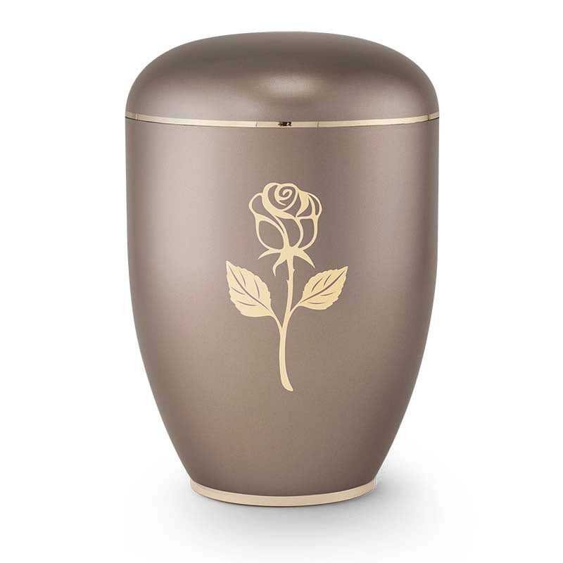 Clarity Rose Biodegradable Cremation Urn for Ashes Grey