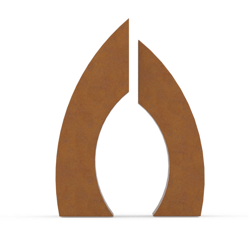 Connection Cremation Urn for Ashes Adult in Corten Steel Front View