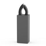 Connection Cremation Urn for Ashes Adult in Matte Black Stainless Steel on Stand