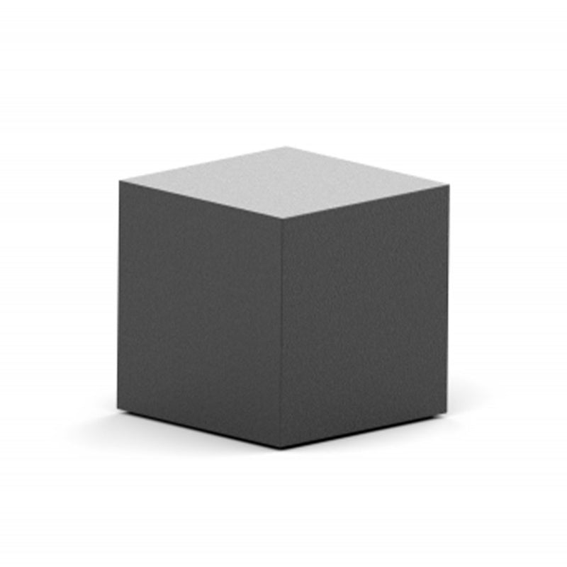 Cube Ashes Keepsake Urn in Matte Black Stainless Steel Front View