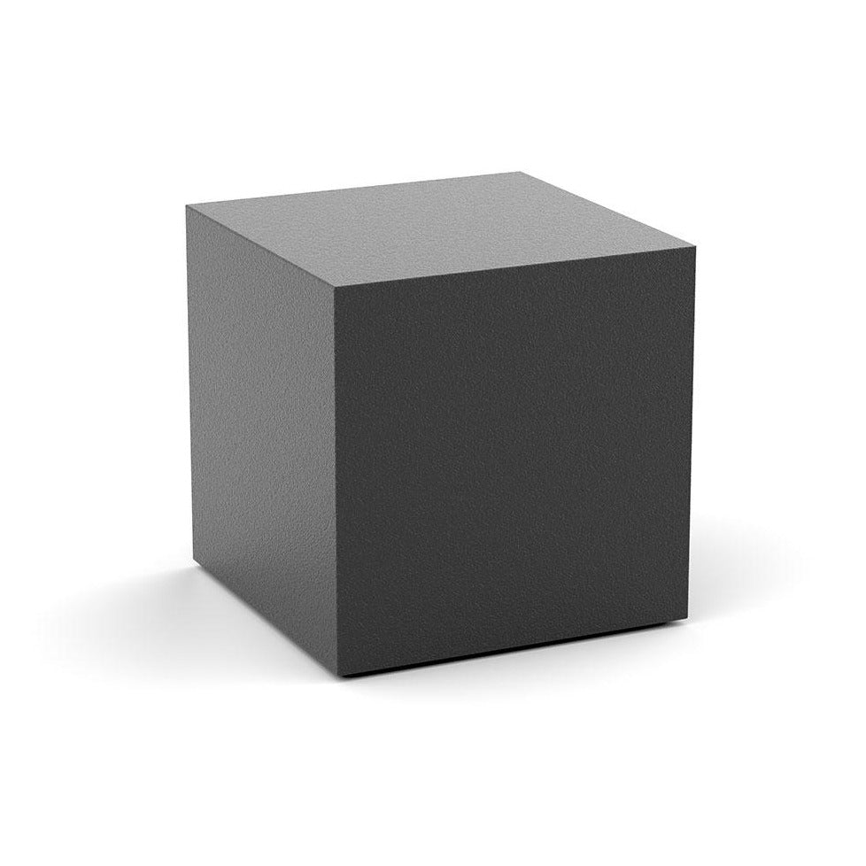 Cube Ashes Keepsake Urn in Matte Black Stainless Steel Rotated View