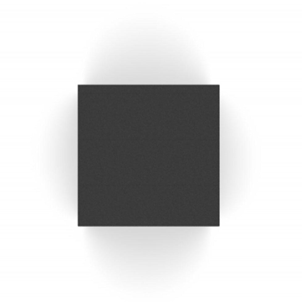 Cube Ashes Keepsake Urn in Matte Black Stainless Steel Top View