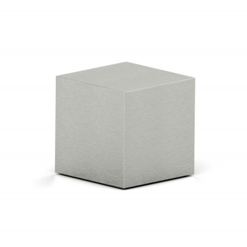 Cube Ashes Keepsake Urn in Stainless Steel Front View