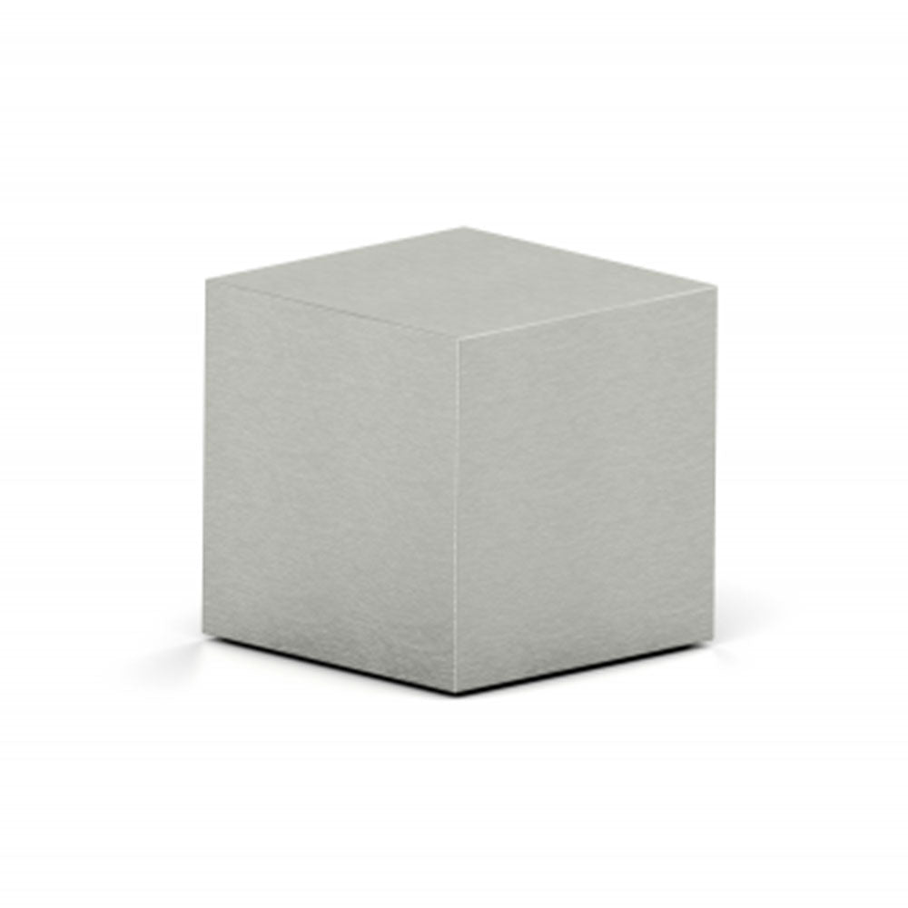 Cube Ashes Miniature Keepsake Urn in Stainless Steel Front View