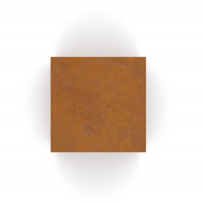 Cube Cremation Urn for Ashes Adult in Corten Steel Top View