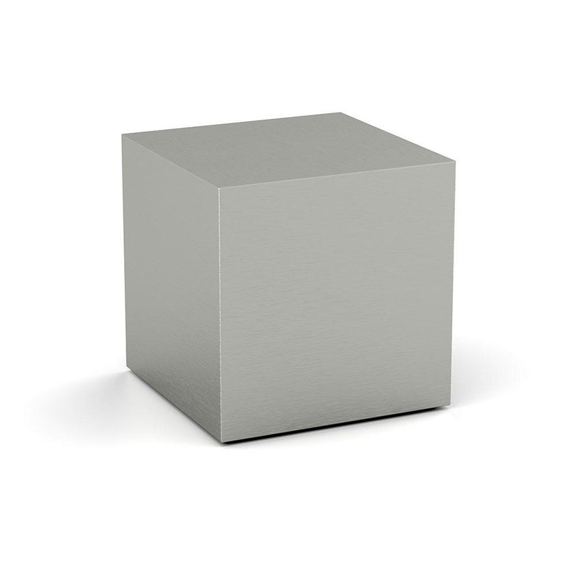 Cube Cremation Urn for Ashes Adult in Stainless Steel Rotated View