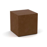 Cube Cremation Urn for Ashes Adult in Waxed Steel Rotated View