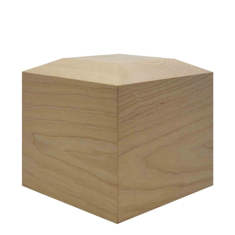 Cube Cremation Urn for Ashes in Ash Wood