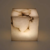 Cube Stone Cremation Urn for Ashes Under Light