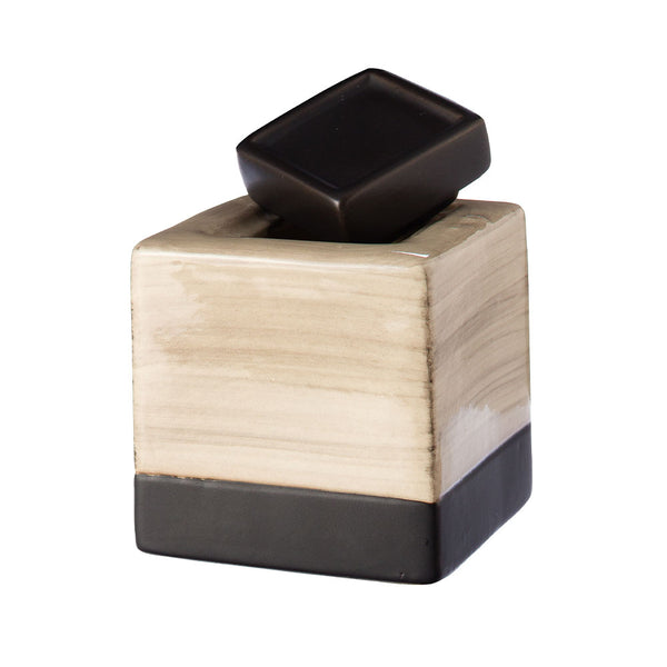Cubique Ashes Keepsake Urn Cream Opening