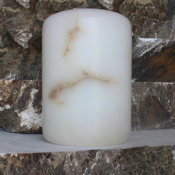 Cylinder Stone Cremation Urn for Ashes
