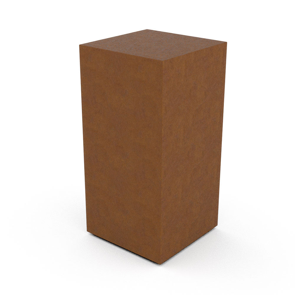 Dimension Cremation Urn for Ashes Adult in Corten Steel Rotated View