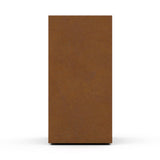 Dimension Cremation Urn for Ashes Pet in Corten Steel Front View