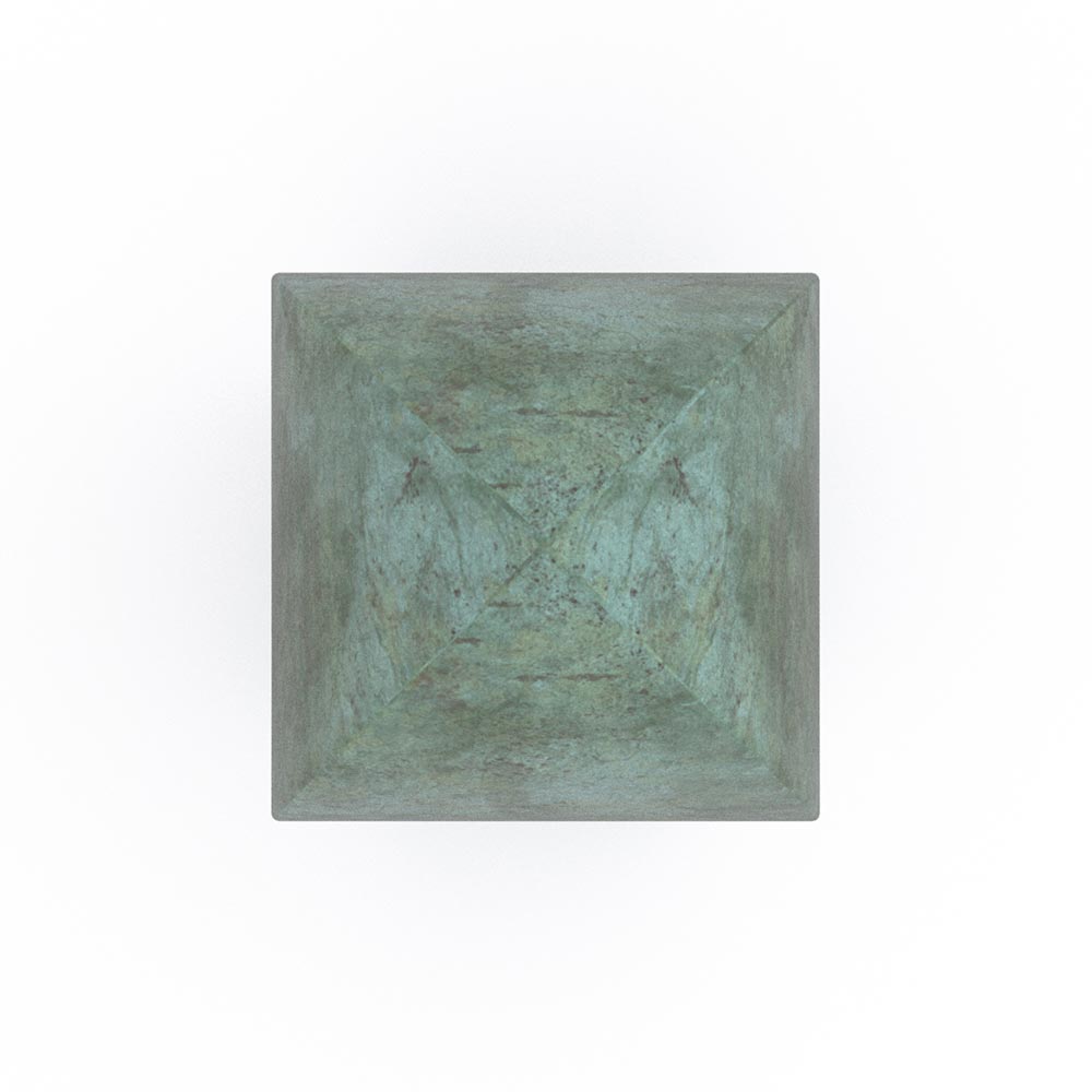 Drop Cremation Urn for Ashes Child in Green Bronze Top View