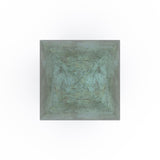 Drop Cremation Urn for Ashes Child in Green Bronze Top View