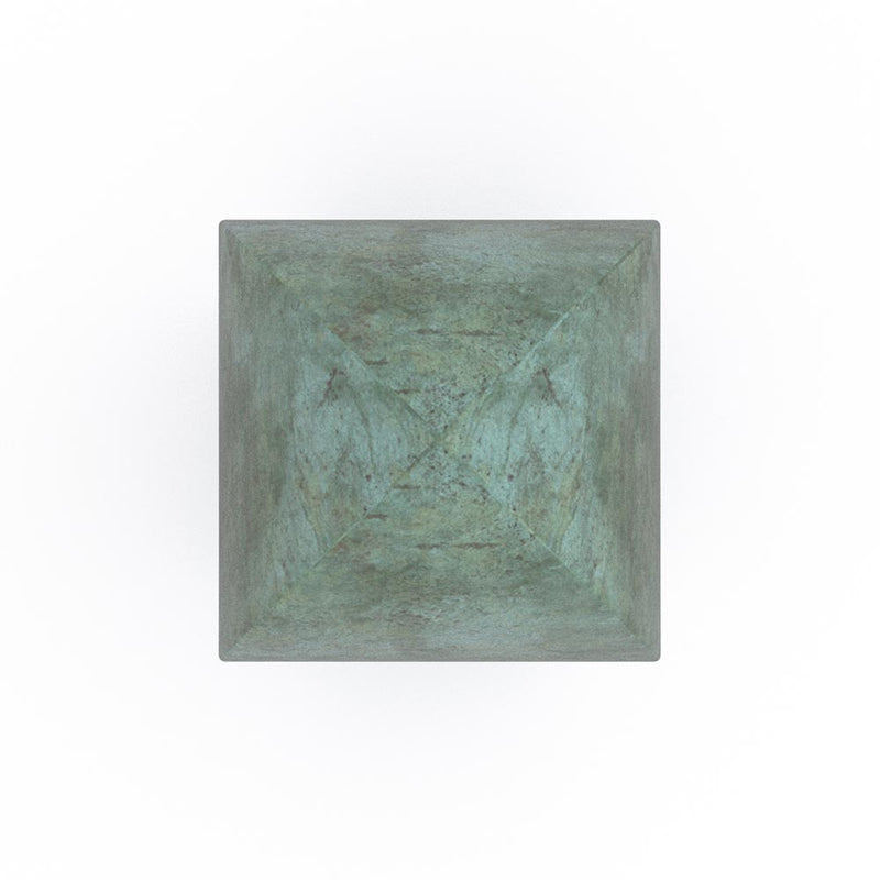 Drop Cremation Urn for Ashes Child in Green Bronze Top View